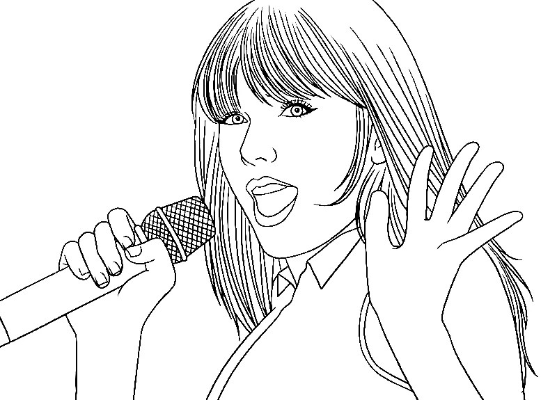Taylor swift coloring page free printable coloring pa