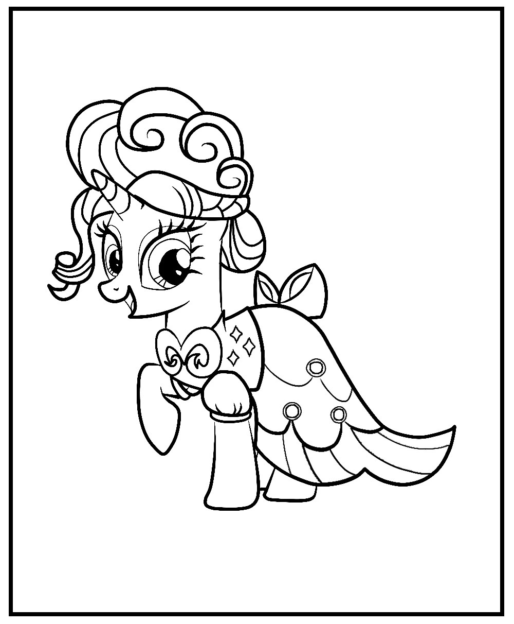 Pretty rarity coloring page