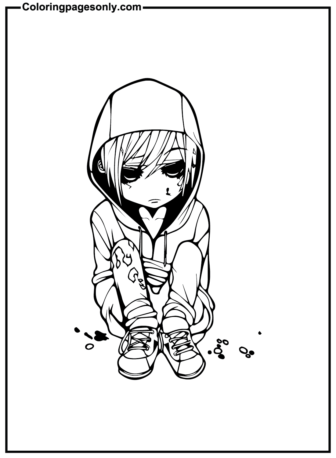 20+ emo coloring pages
