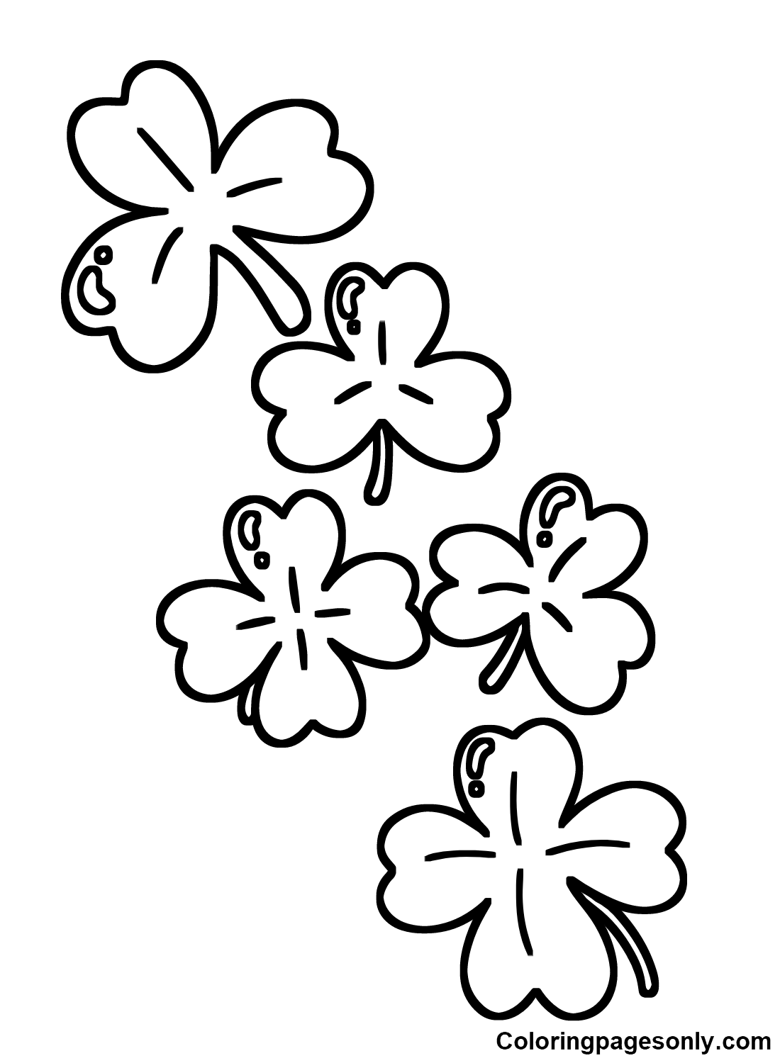 Shamrock image coloring pages