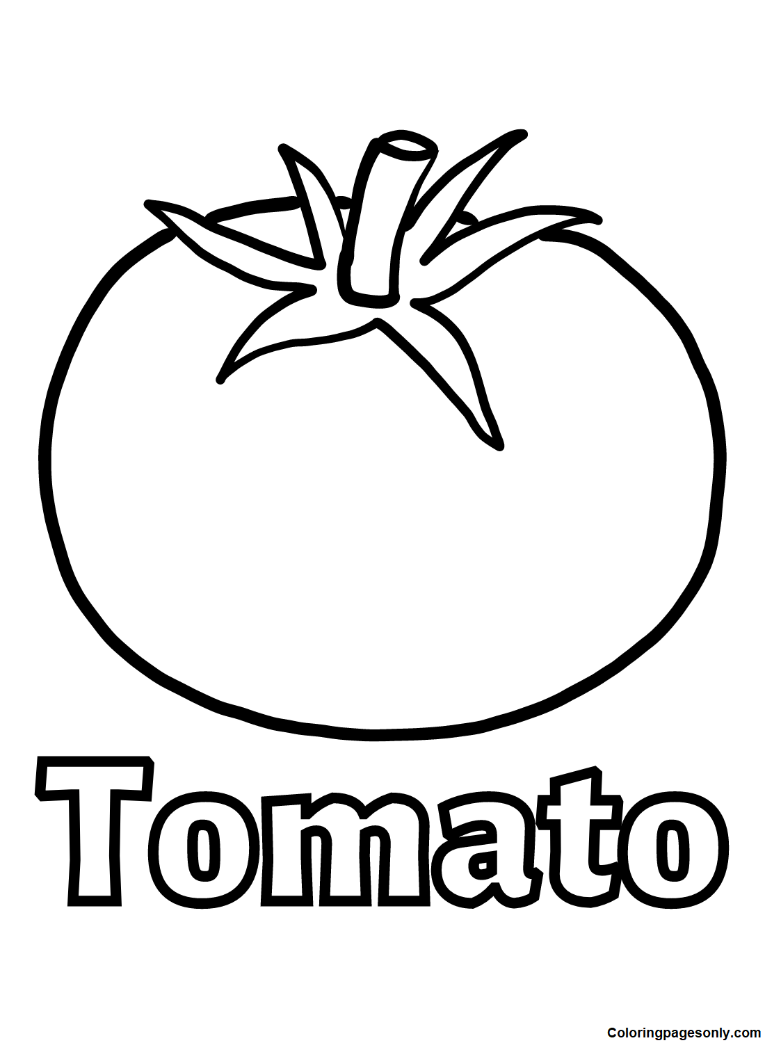Free tomato images coloring page