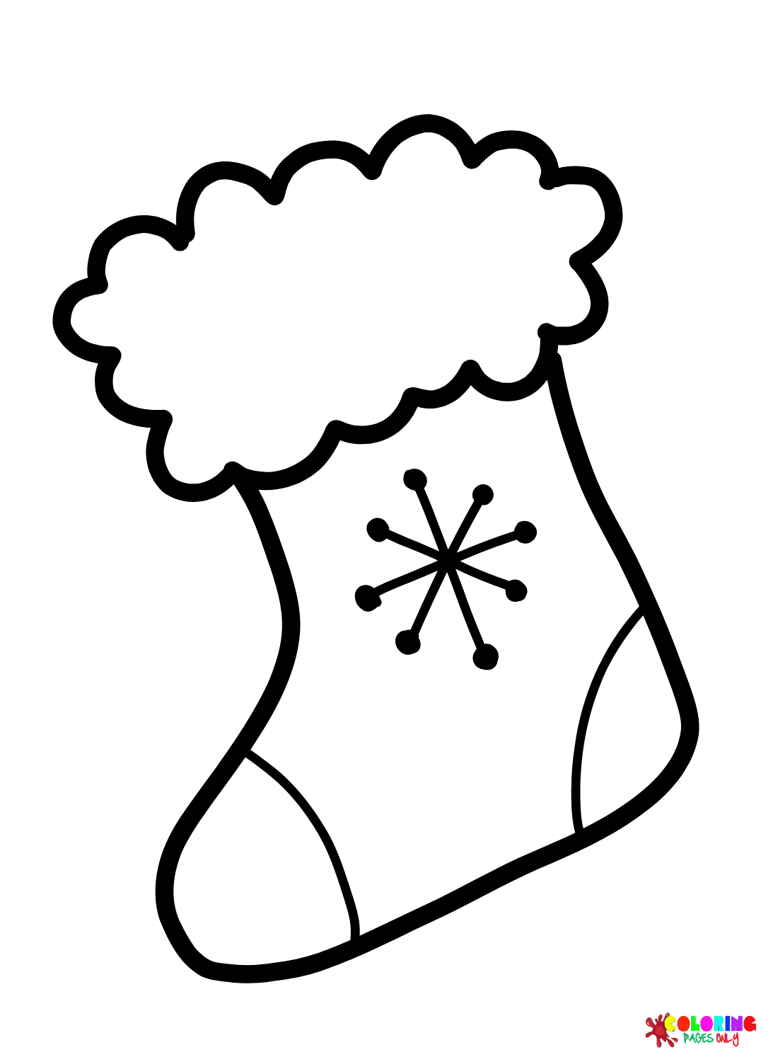 Cute sock coloring page