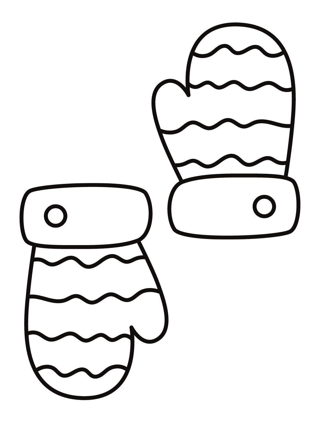 Mittens printable coloring page