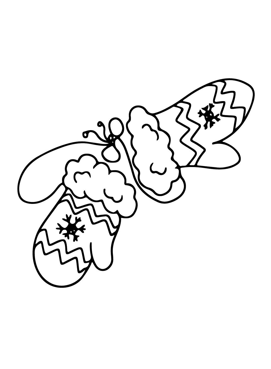 Printable mittens images coloring page