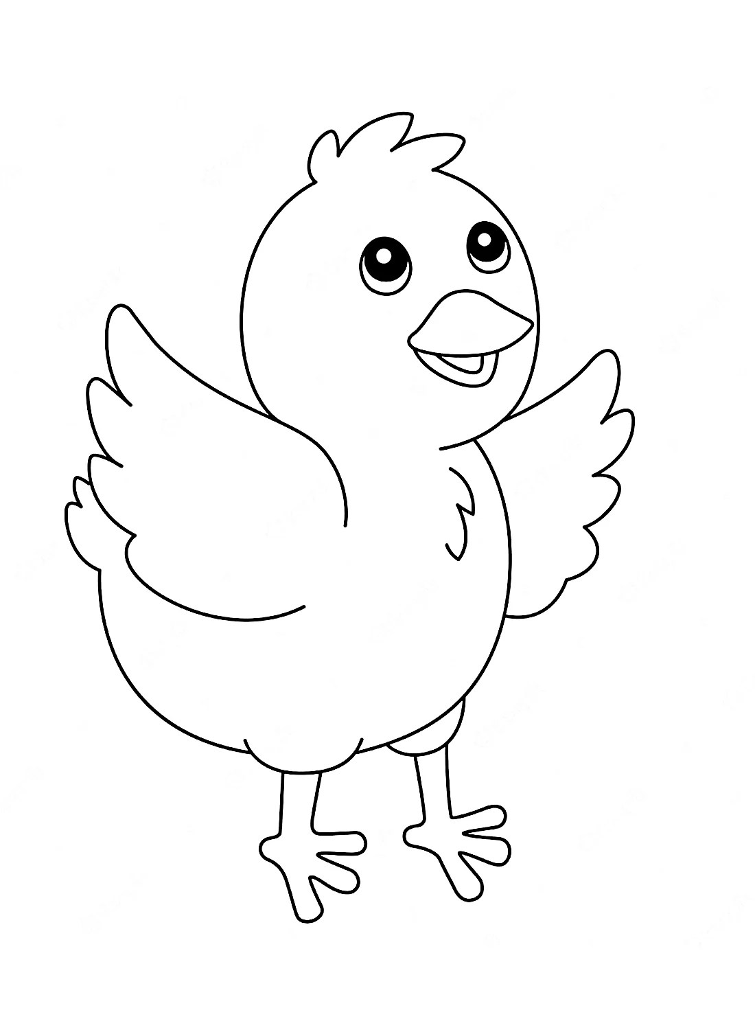 Printable chick coloring page