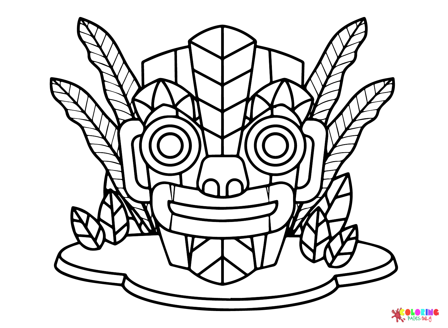 The mayan civilization coloring page