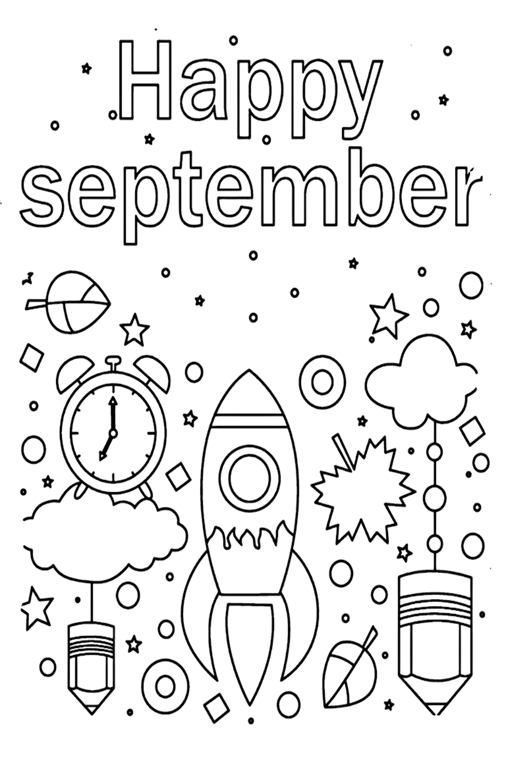 September coloring sheet