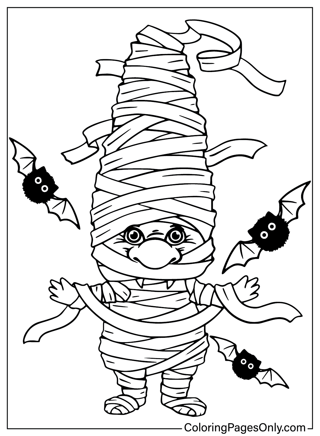 Mummy coloring picture