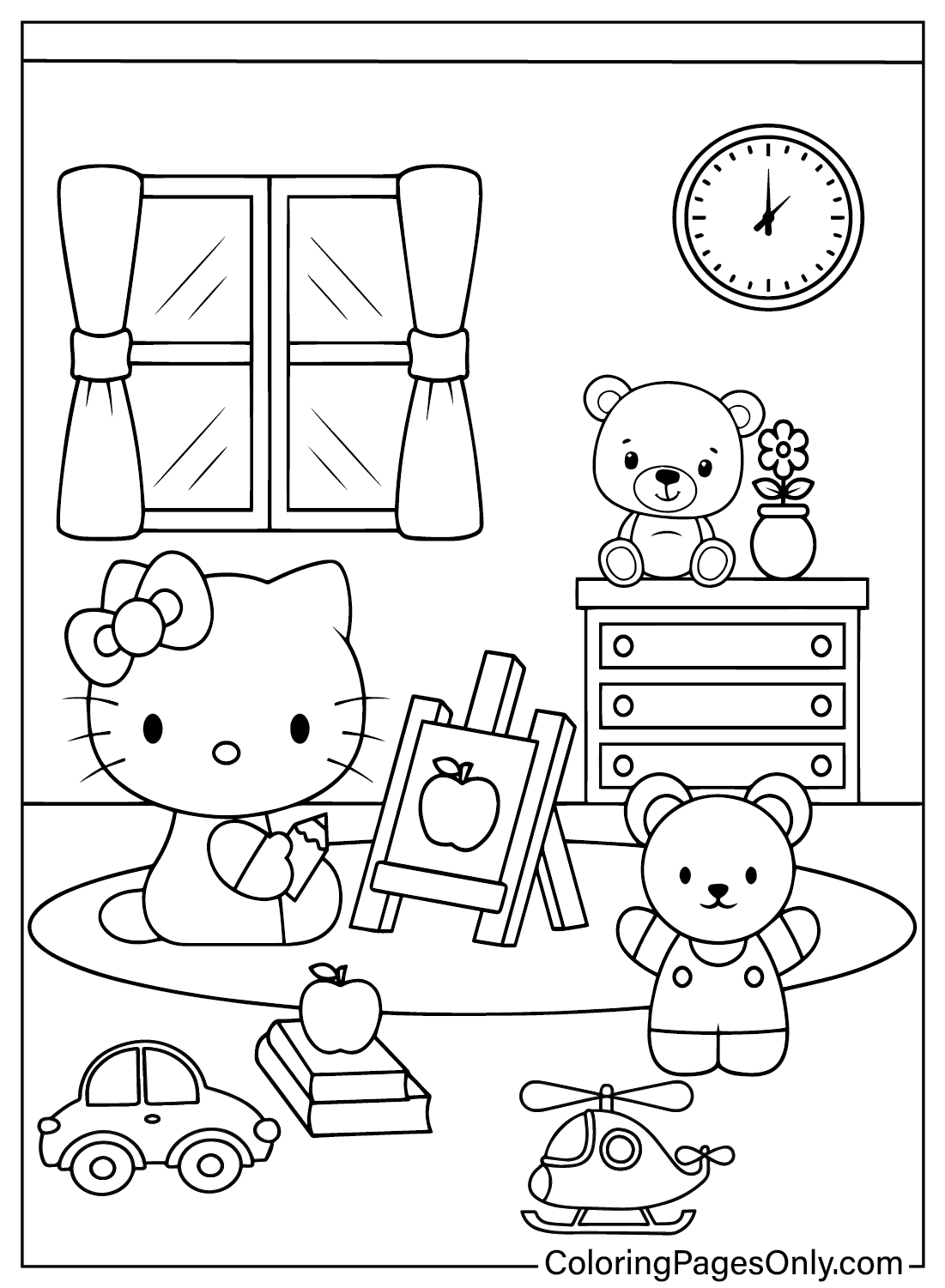Hello kitty images coloring page