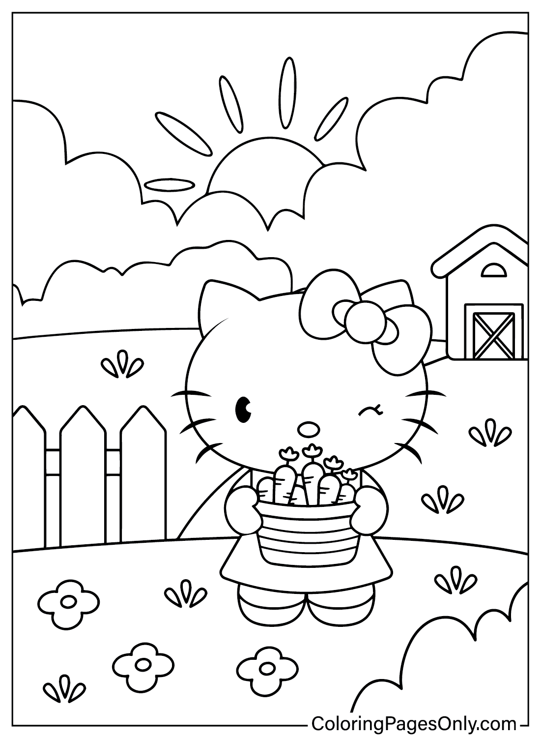 Hello kitty pictures to color