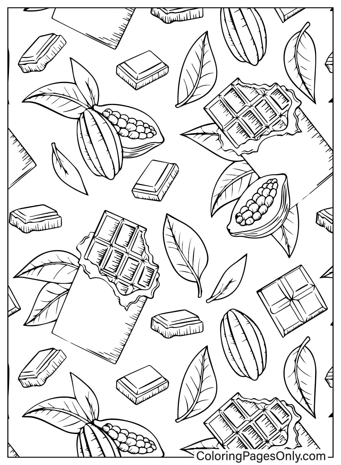 Pattern chocolate coloring page