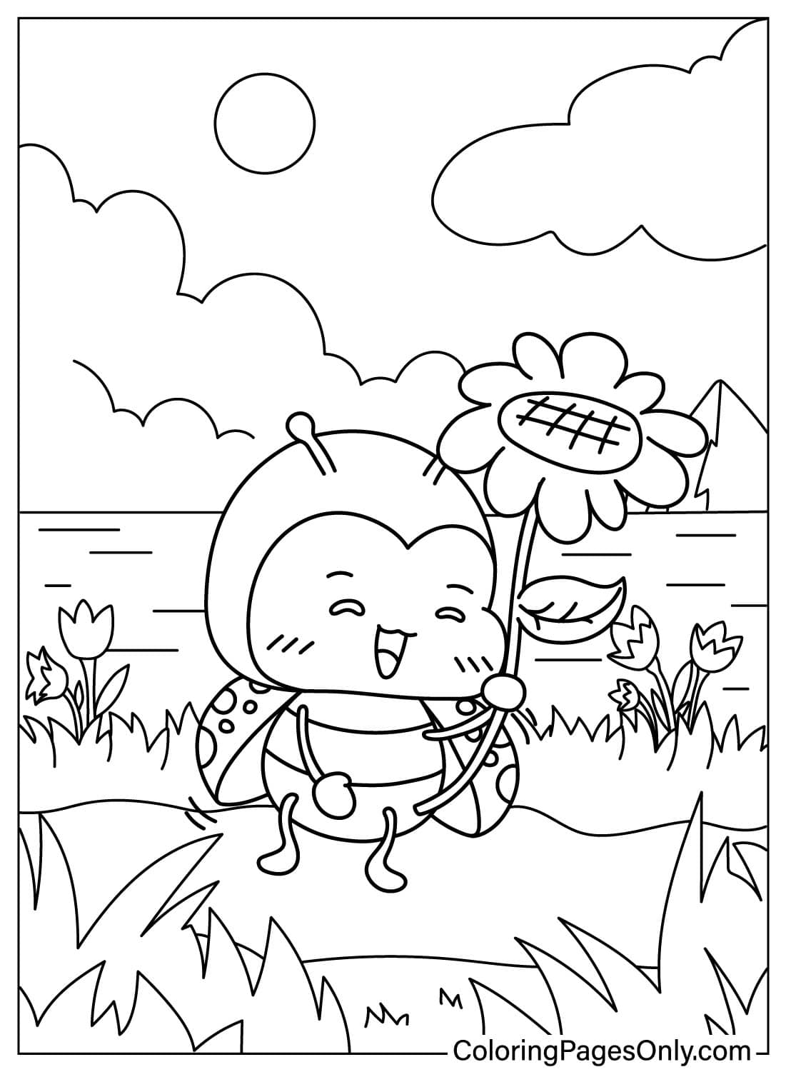 30+ spring insects coloring pages
