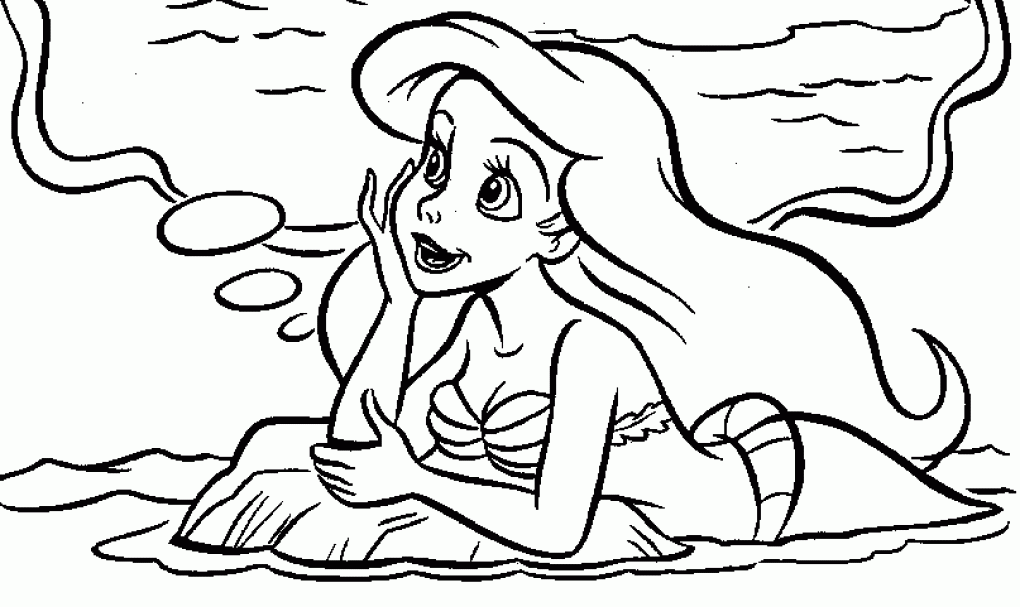 little mermaid coloring pages to download and print for free