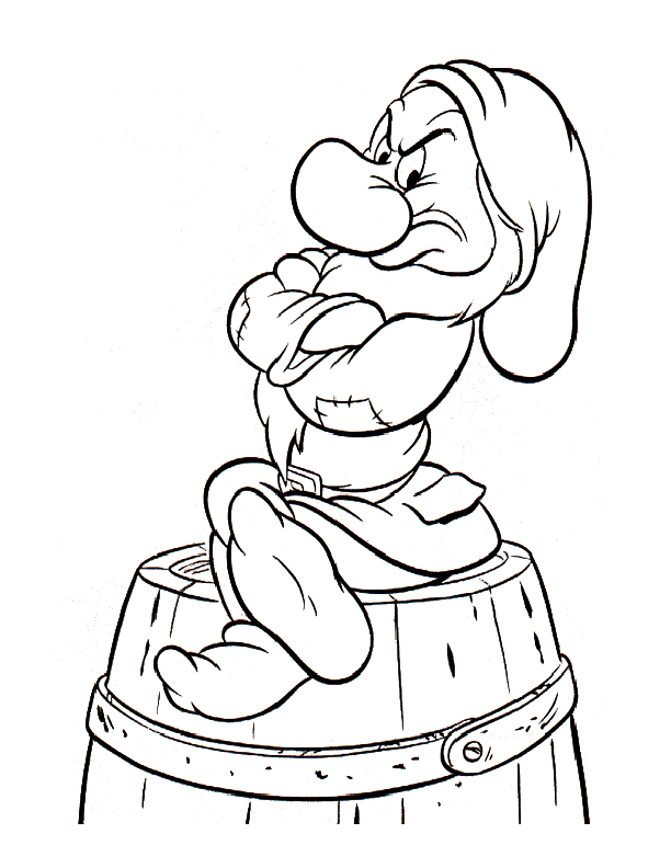 grumpy the dwarf coloring pages download and print for free