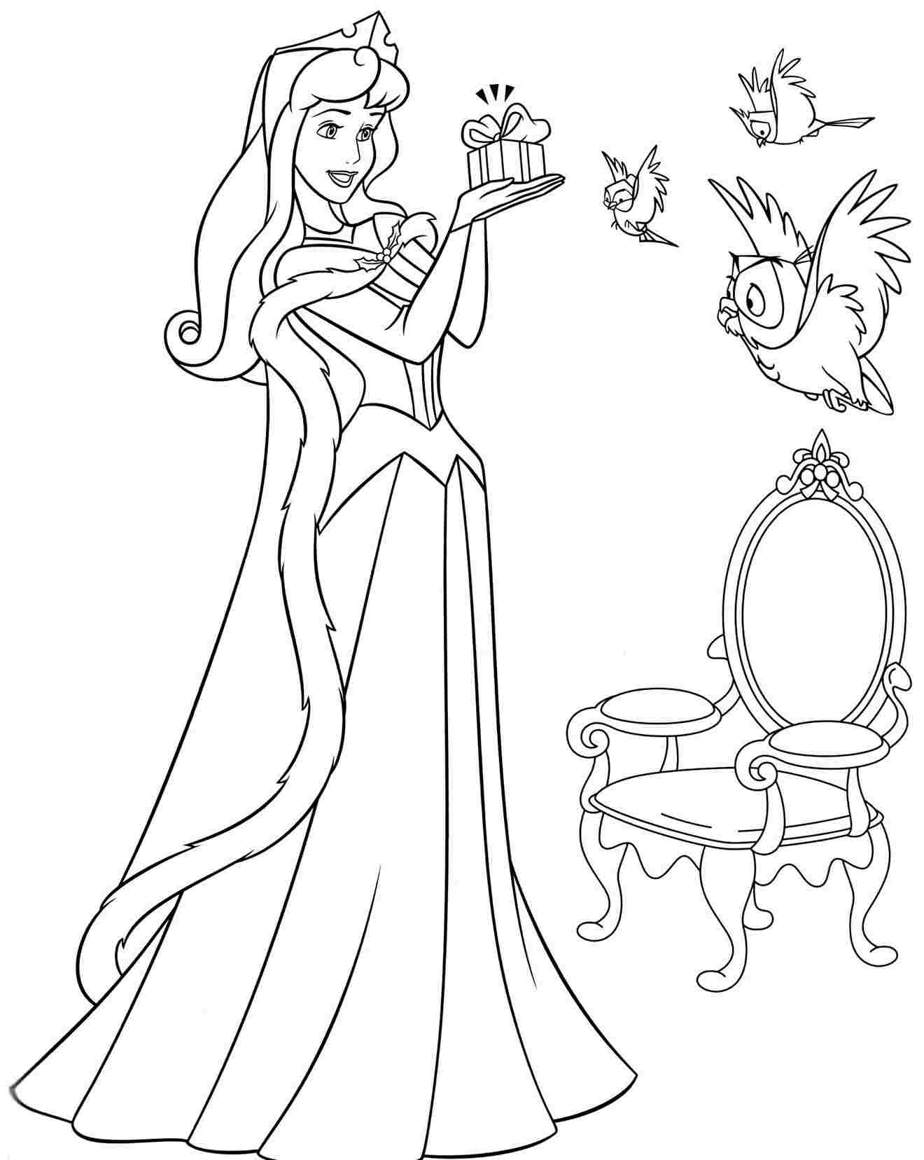 Princess aurora coloring pages to download and print for free