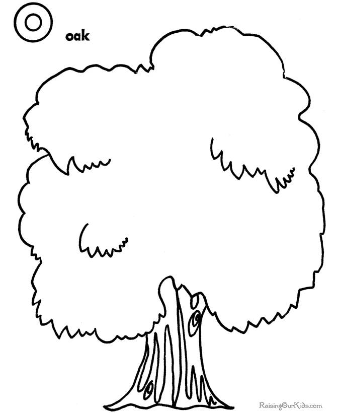 Tree coloring pages to download and print for free