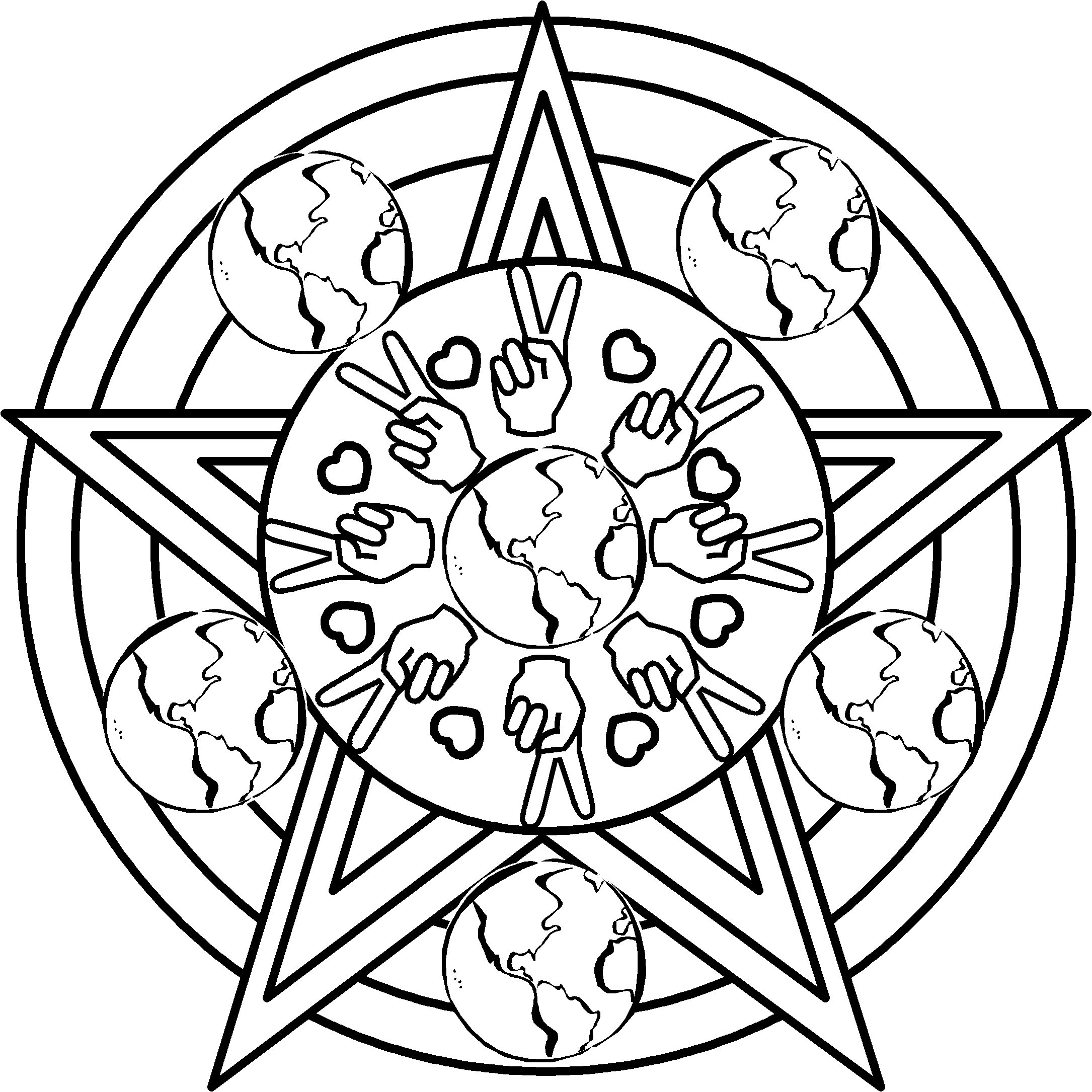 Peace coloring pages to download and print for free