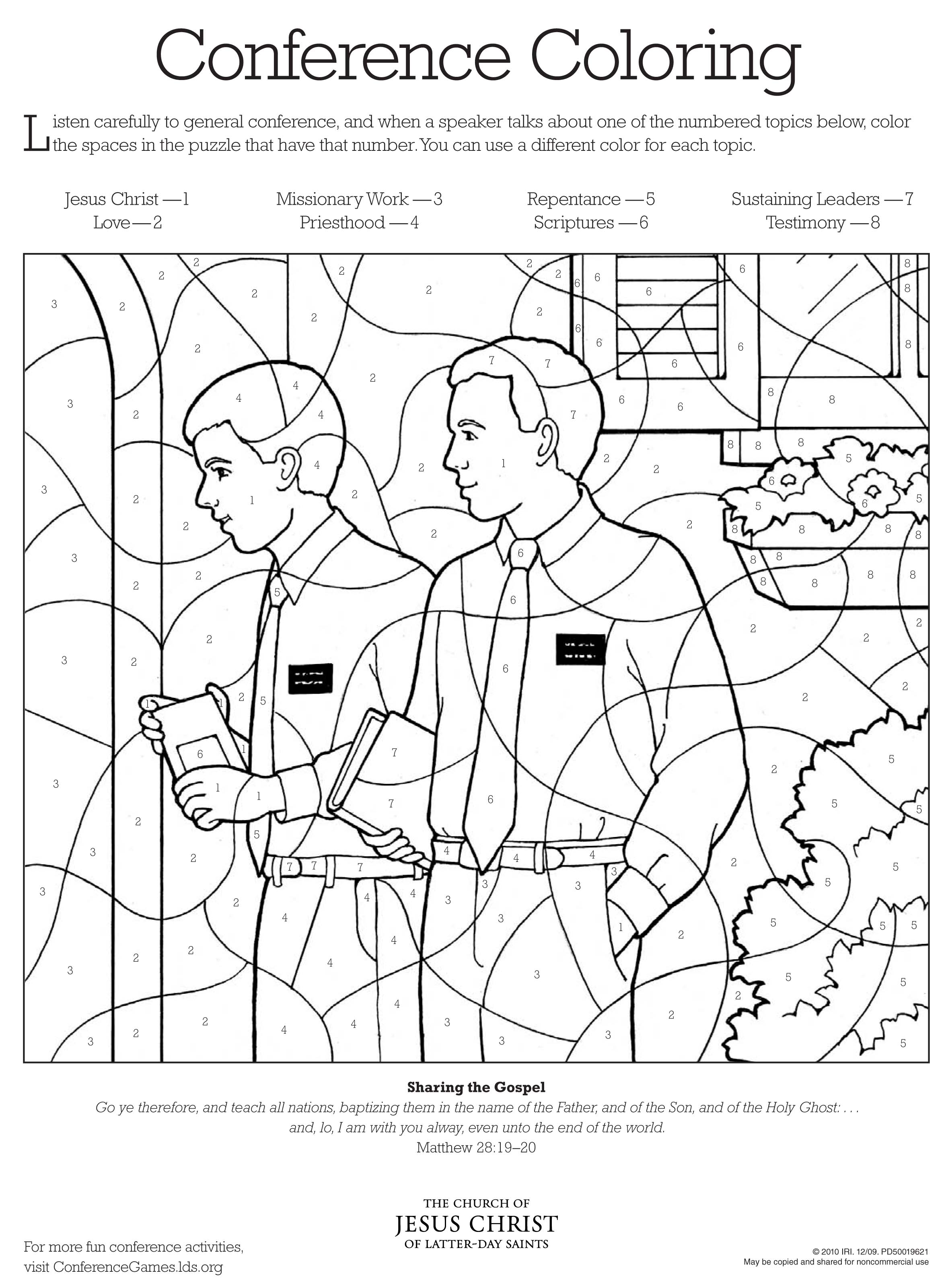 Lds coloring pages to download and print for free