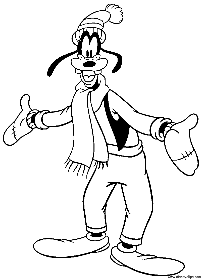 goofy cartoon coloring pages download and print for free