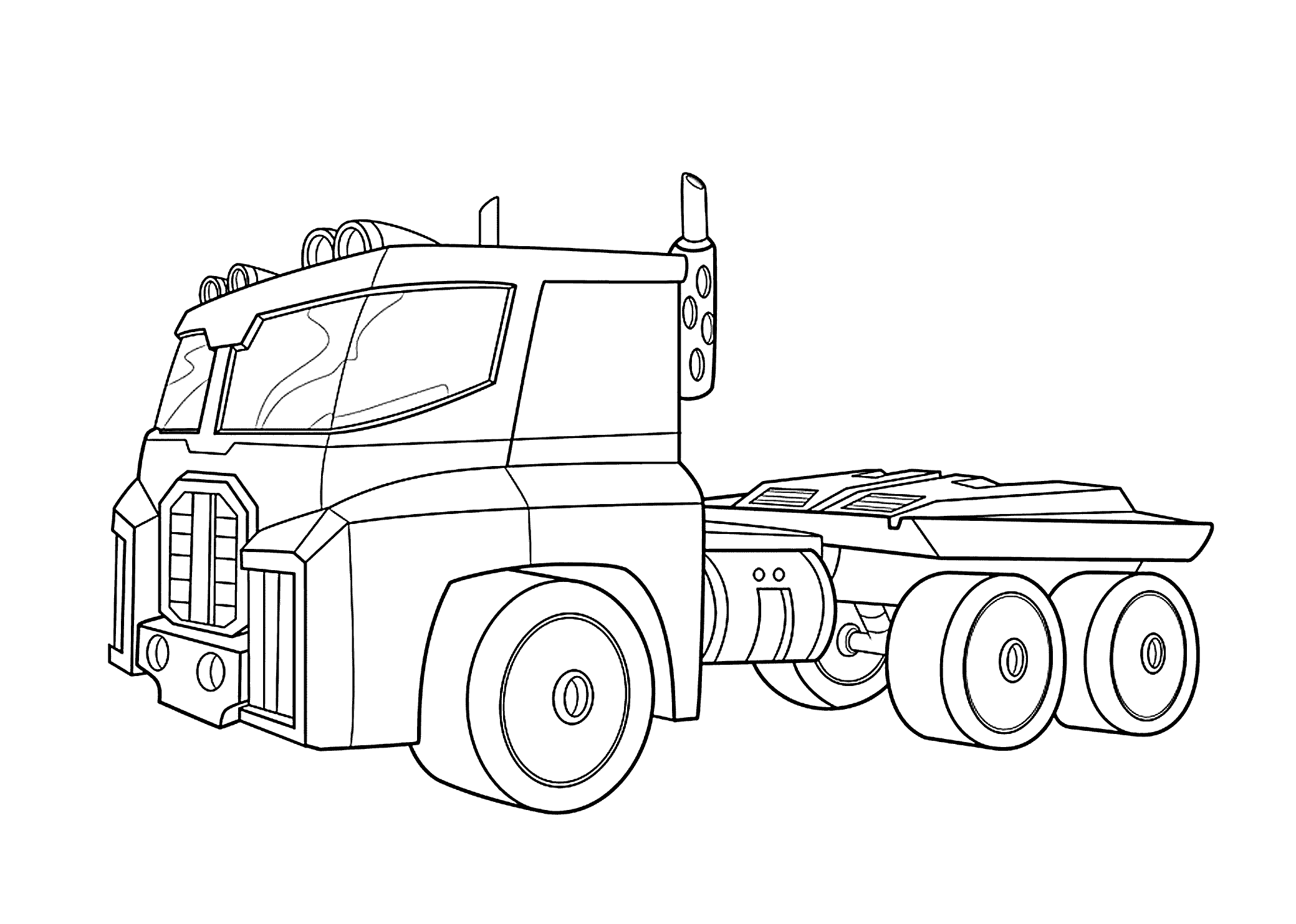 Le transformateur le plus populaire optimus prime est aimé par les garçons de tous âges. Optimus prime coloring pages to download and print for free