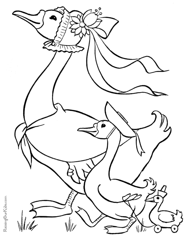 Five little ducks coloring pages download and print for free