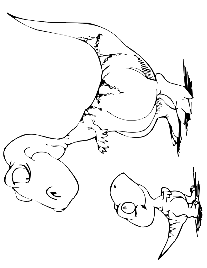 baby dinosaur coloring pages to download and print for free
