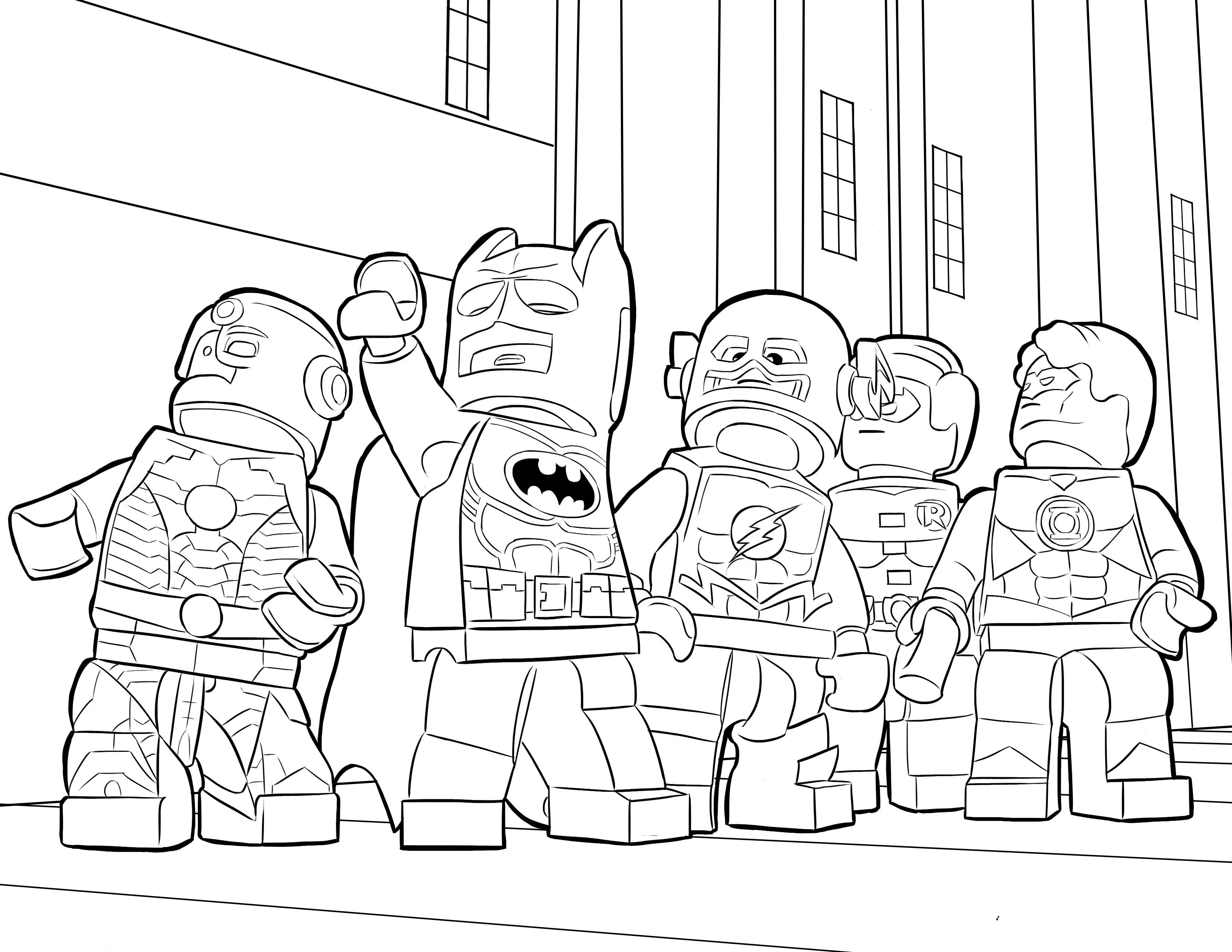 La ligue des justiciers est un regroupement des plus grands super héros du monde : Justice league coloring pages to download and print for free