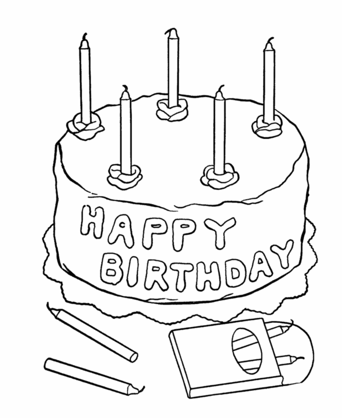 birthday cake coloring pages to download and print for free