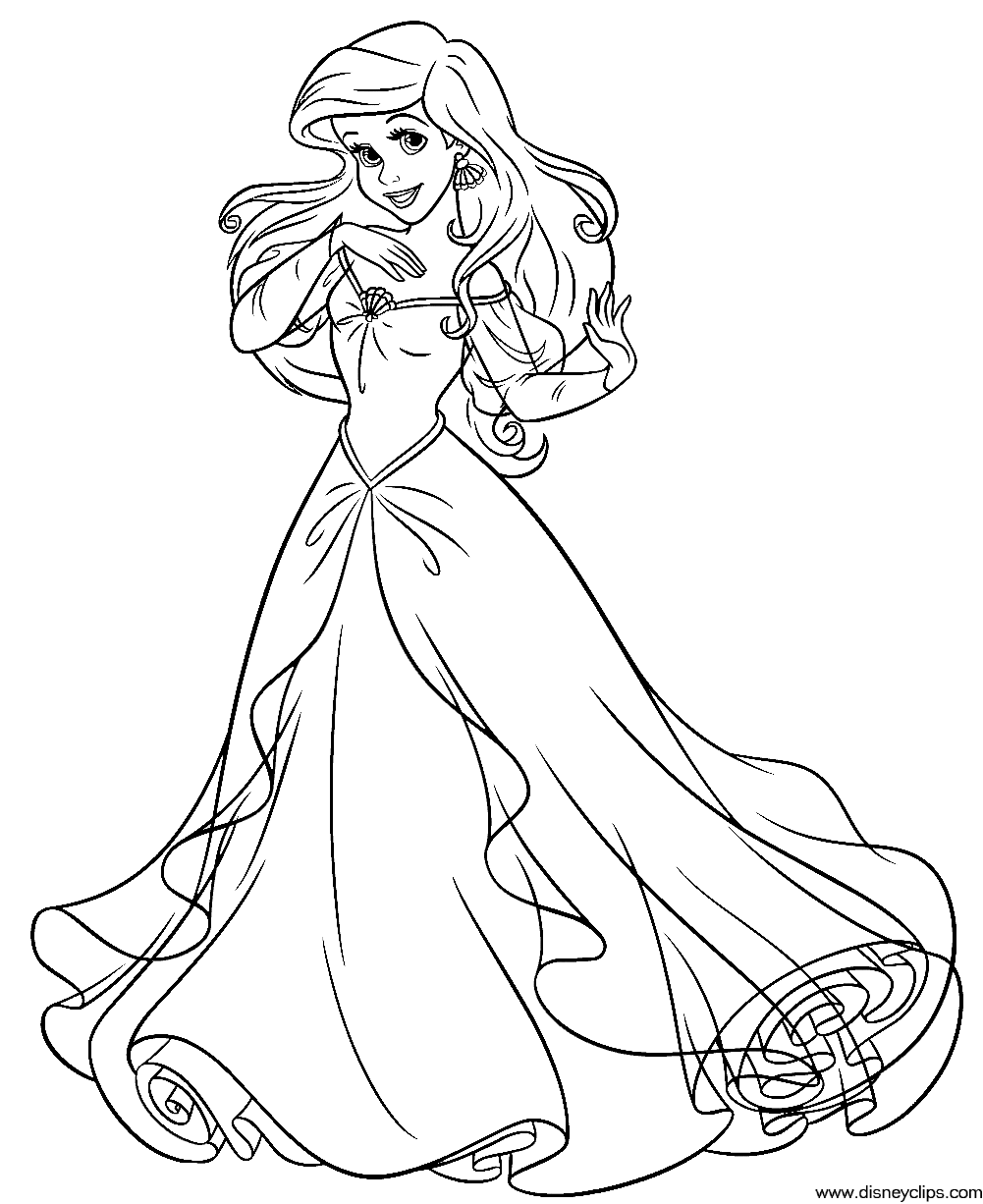 little mermaid coloring pages to download and print for free