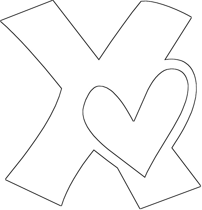 letter x coloring pages to download and print for free