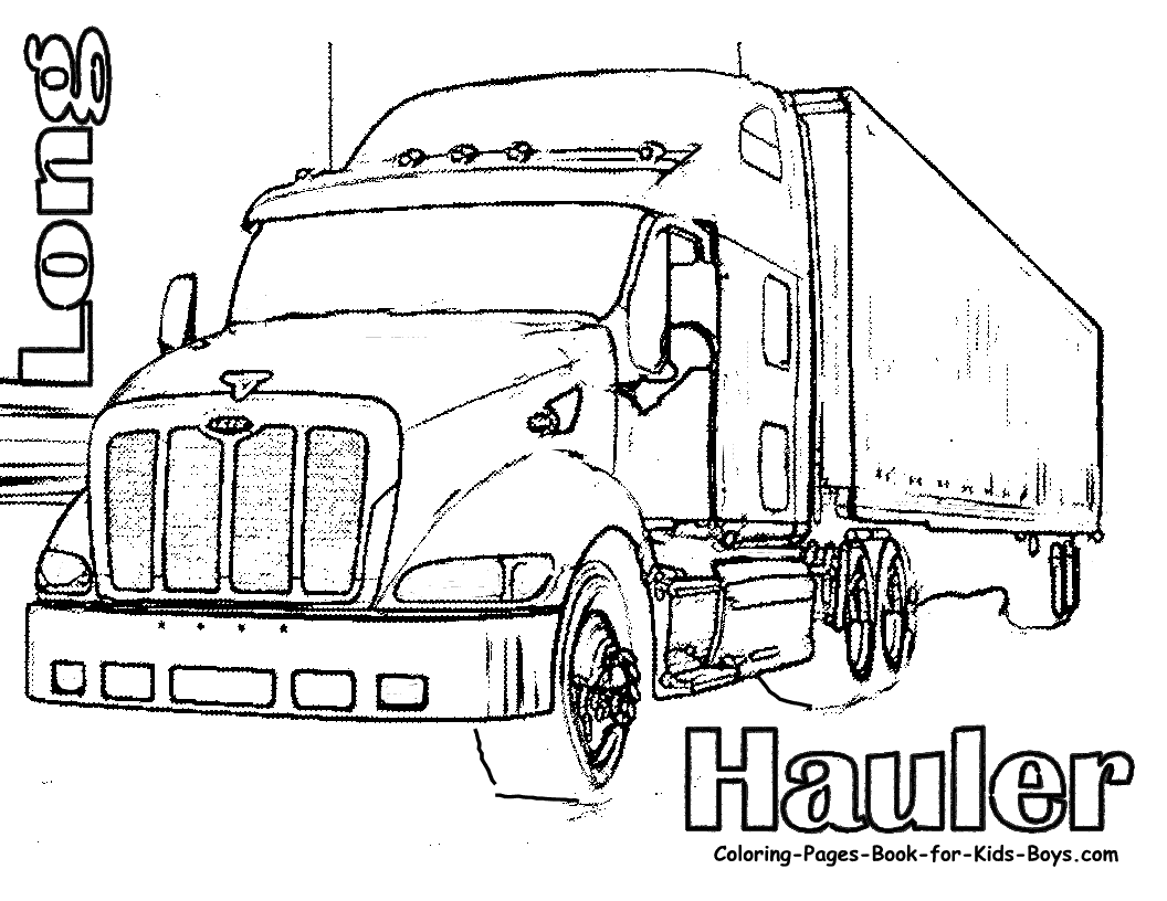 semi truck coloring pages to download and print for free