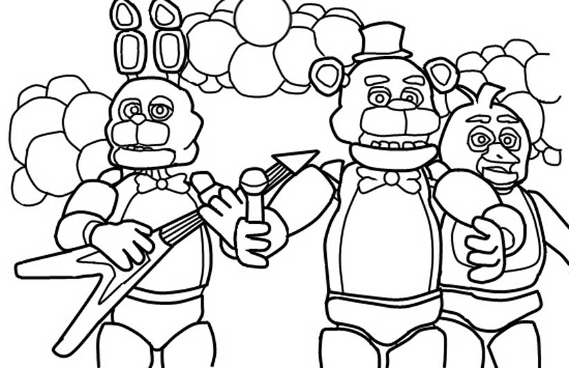 Five nights at freddy’s coloring pages to download and print for free