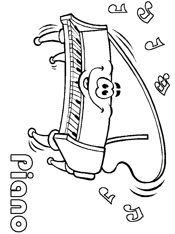 Piano coloring pages to download and print for free