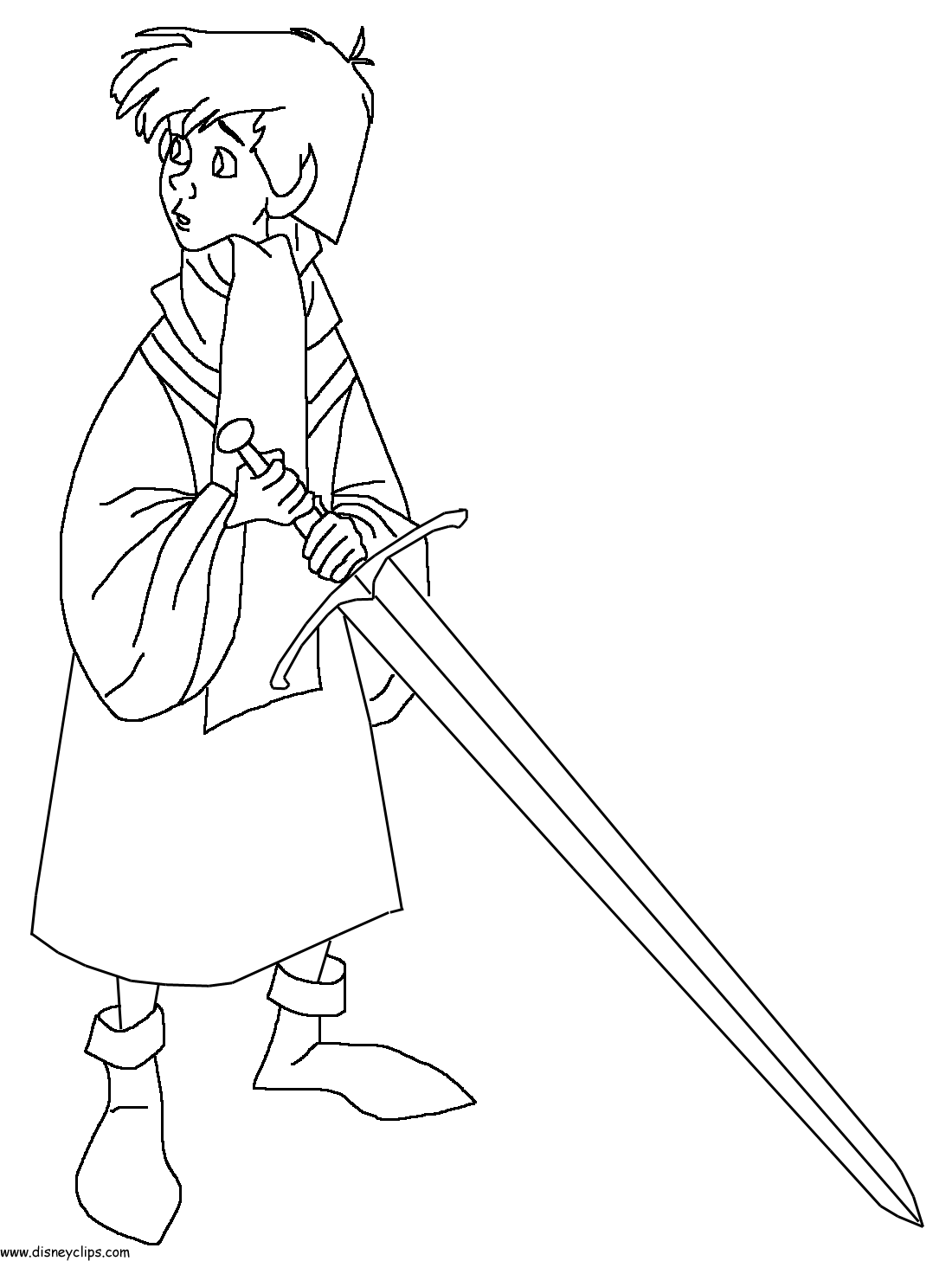 A sword with a straight blade with a pointed end is usually a stabbing sword. Sword coloring pages to download and print for free