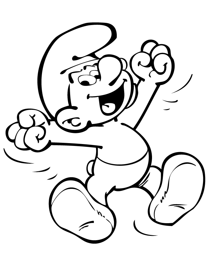 Smurf coloring pages to download and print for free