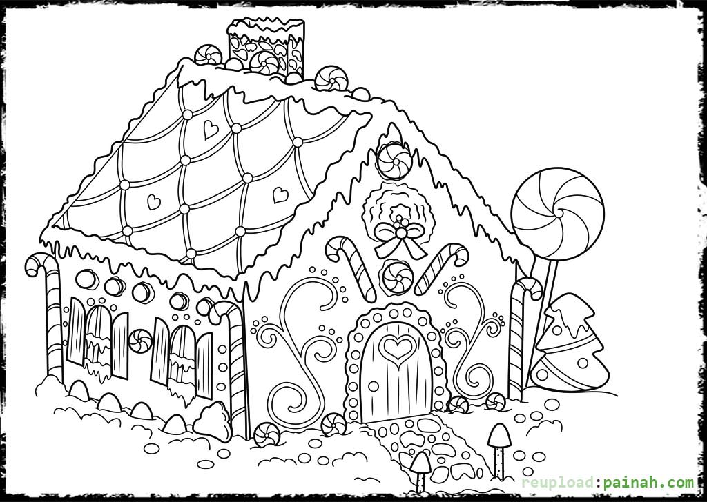 Christmas gingerbread coloring pages download and print for free