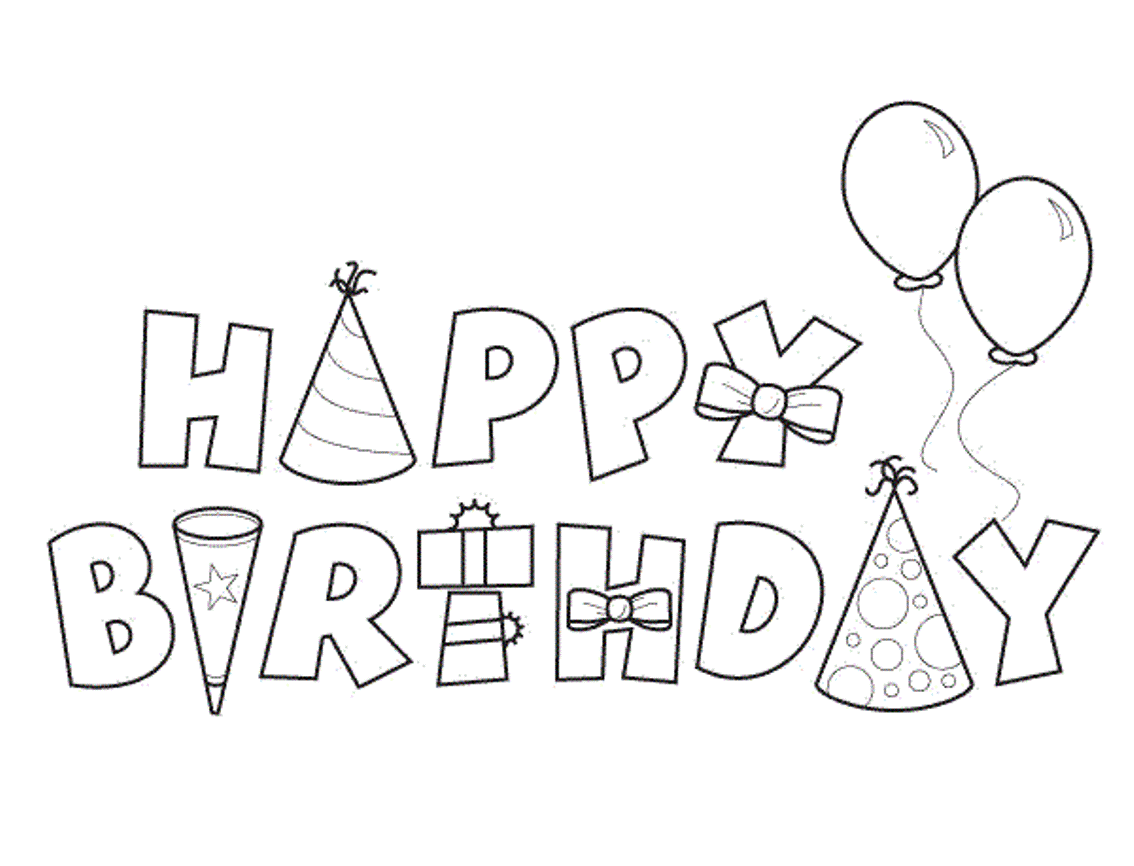 happy birthday coloring pages to download and print for free