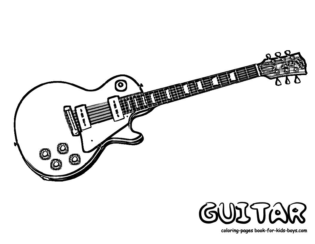 guitar coloring pages to download and print for free