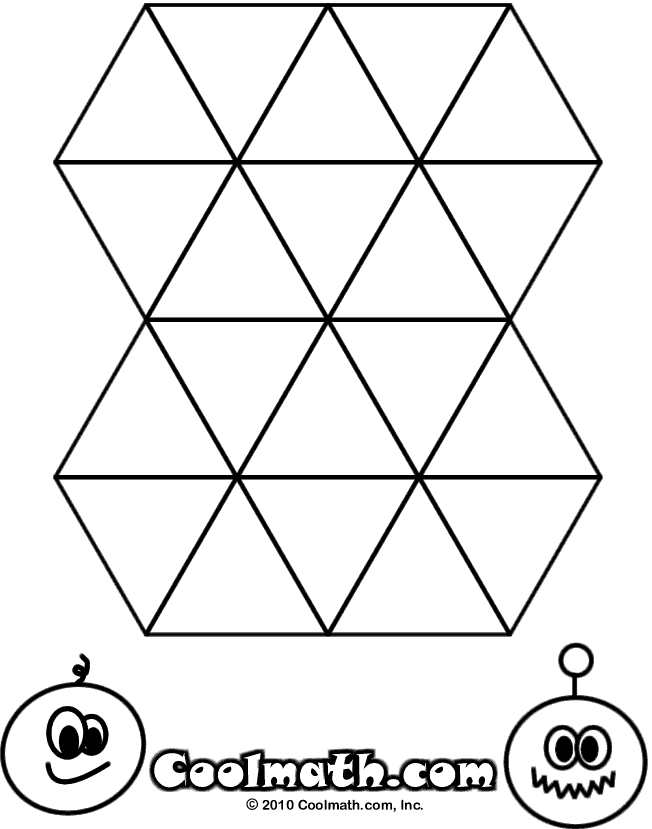 Triangles coloring pages download and print for free