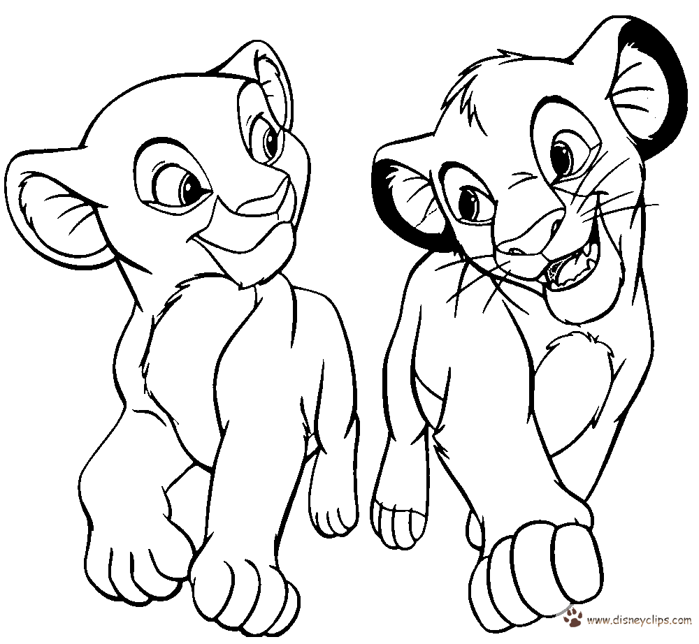 Simba coloring coloring pages