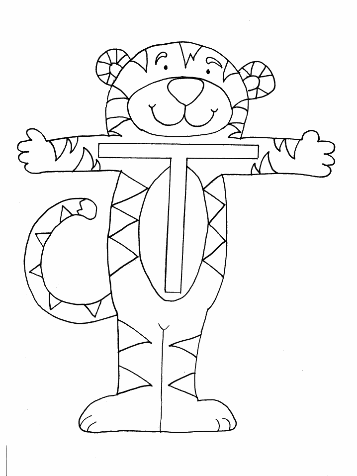Letter t coloring pages to download and print for free