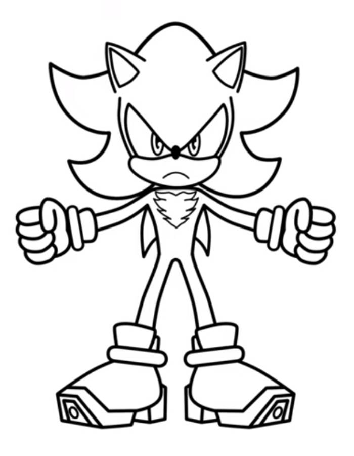 Shadow the hedgehog coloring pages (free printable pdf)