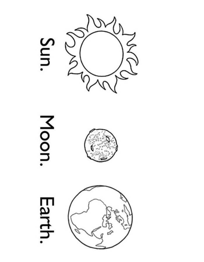 Solar eclipse coloring pages (free printable pdf)