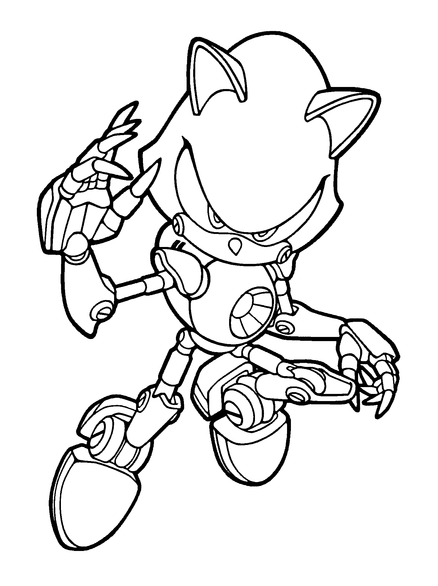 coloring page metal sonic