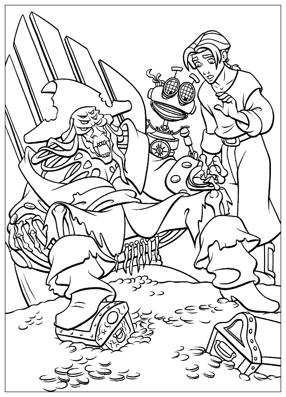 coloring page the remains of flint