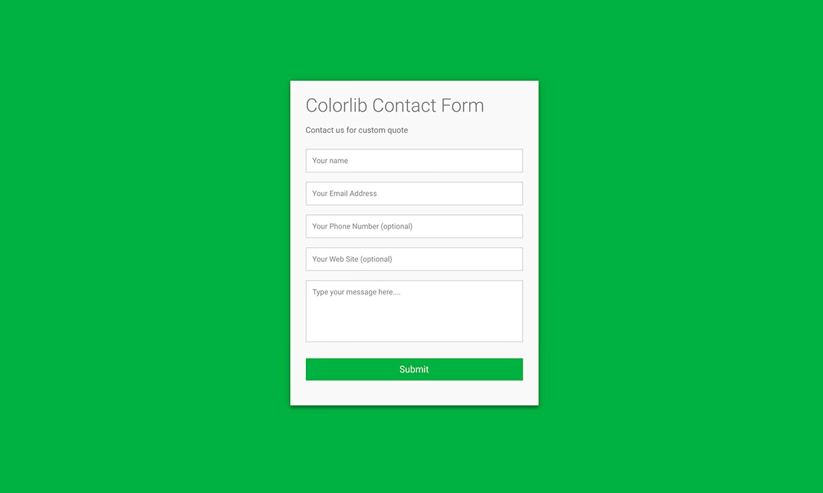Free Colorlib Contact Form Html Css Template 2020 Colorlib