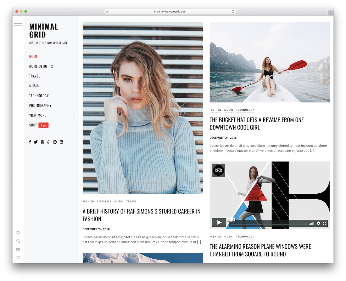 The theme is perfect for video, photo and art . 25 Most Popular Free Minimalist WordPress Themes 2021 - Colorlib