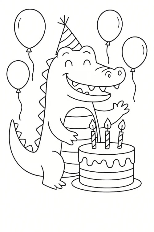 Alligator Coloring Pages 030
