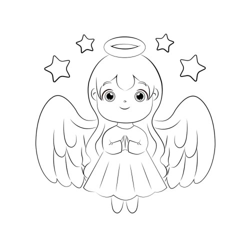 Angels Coloring Pages 024