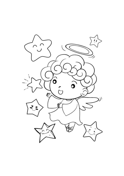 Angels Coloring Pages 032